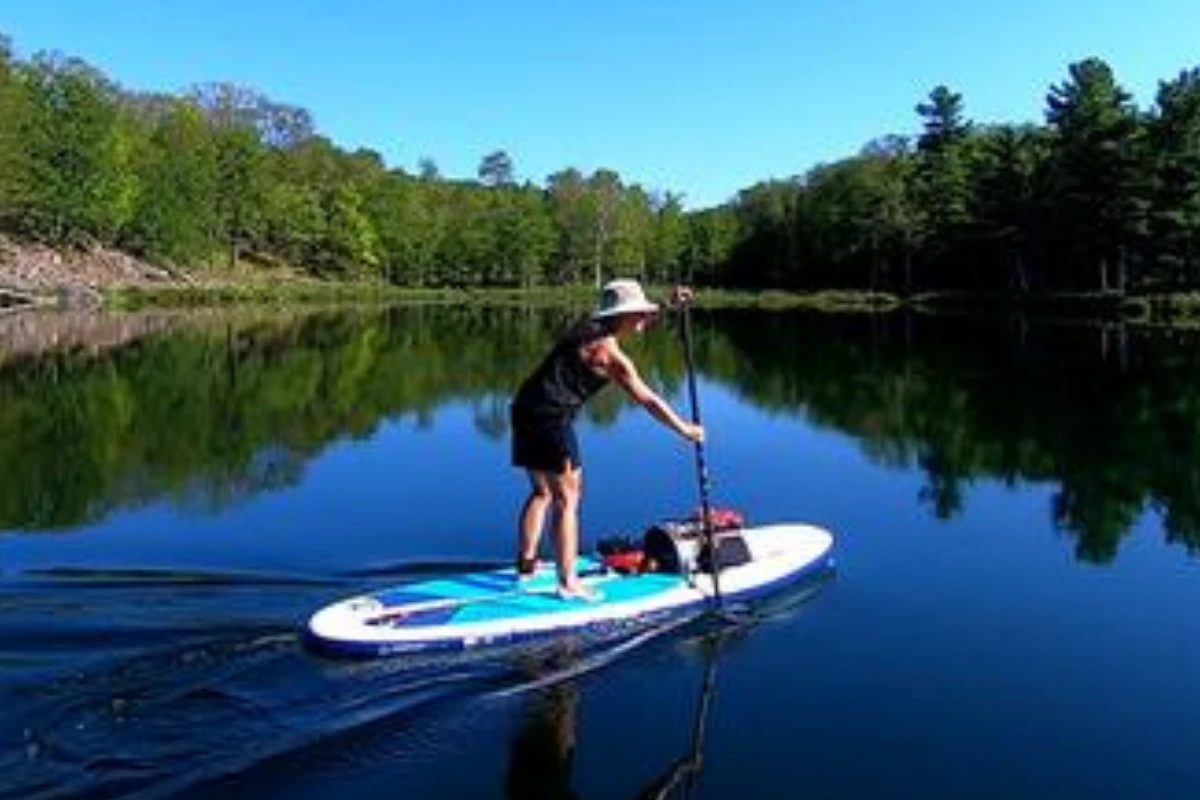 Paddle boarding in Frontenac Provincial Park, Ontario