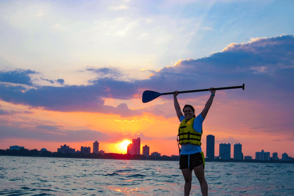 Paddling Lake Michigan, Chicago