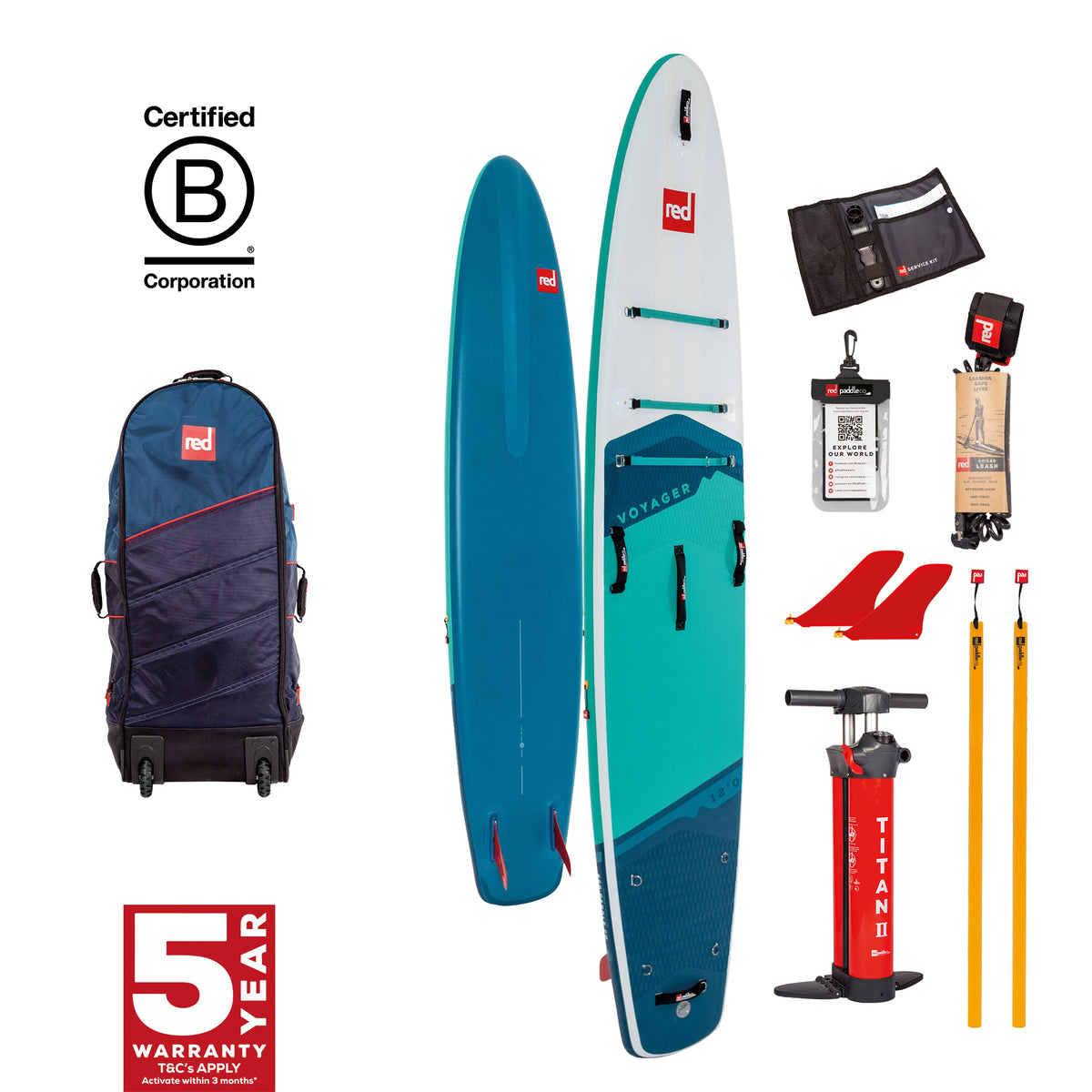 12'0" Voyager MSL Inflatable Paddle Board Package.