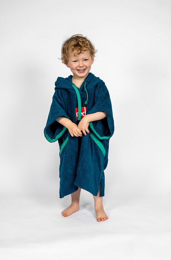 Kids' Towelling Change Robe - Navy