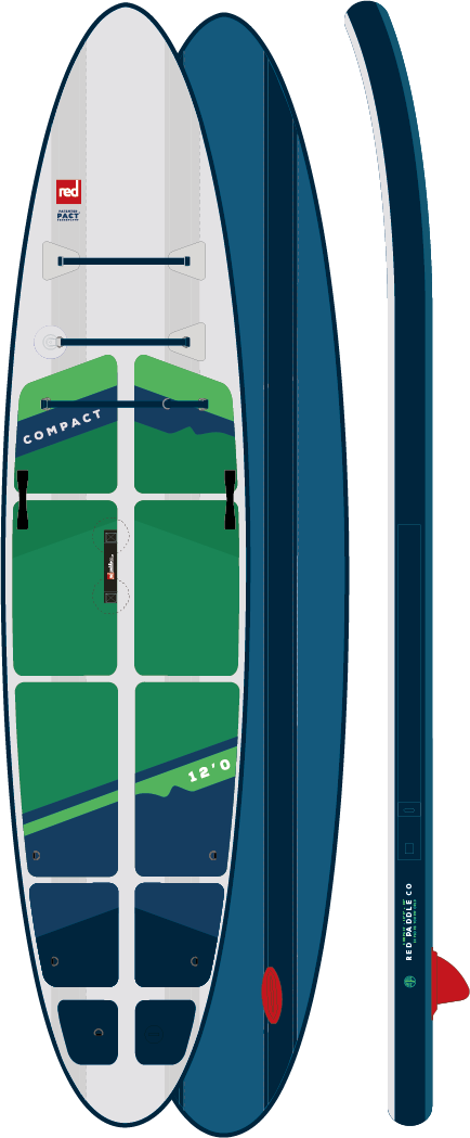 12'0" Compact MSL PACT Inflatable Paddle Board Package.