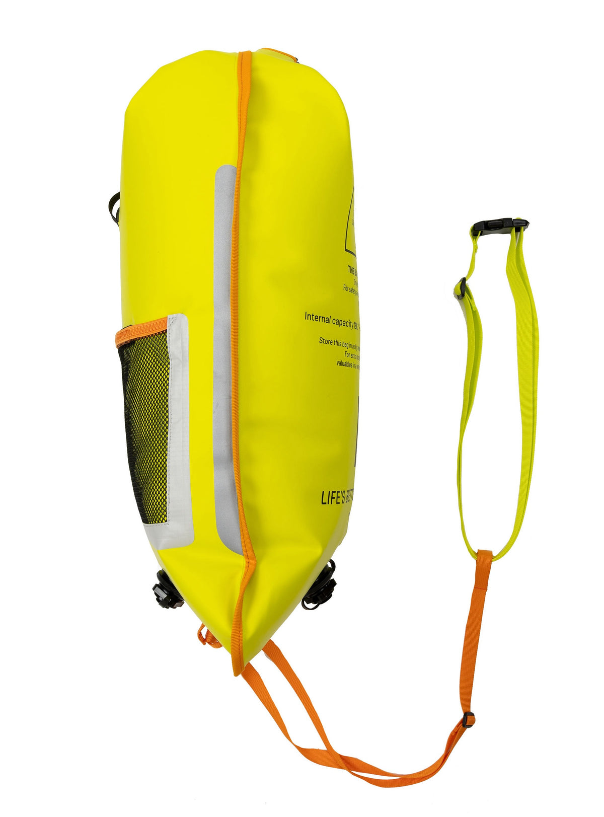 2-in-1 Reversible Swim Buoy Dry Bag Backpack - Admiral Blue / Neon Yellow