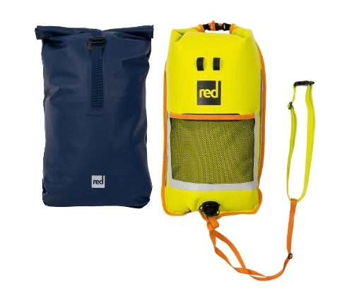 2-in-1 Reversible Swim Buoy Dry Bag Backpack - Admiral Blue / Neon Yellow
