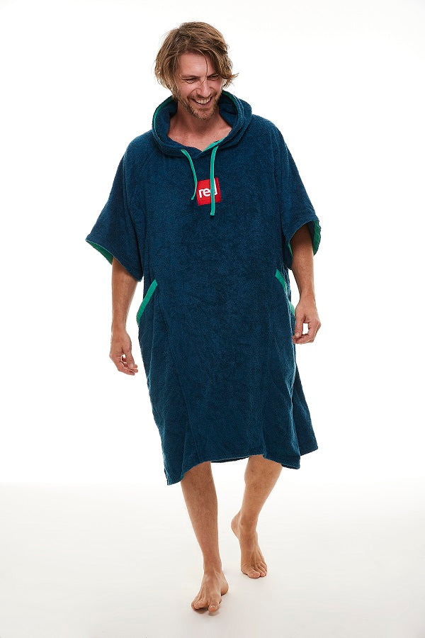 Towelling Change Robe - Navy