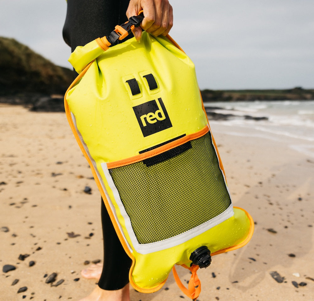 2-in-1 Reversible Swim Buoy Dry Bag Backpack - Admiral Blue / Neon Yellow