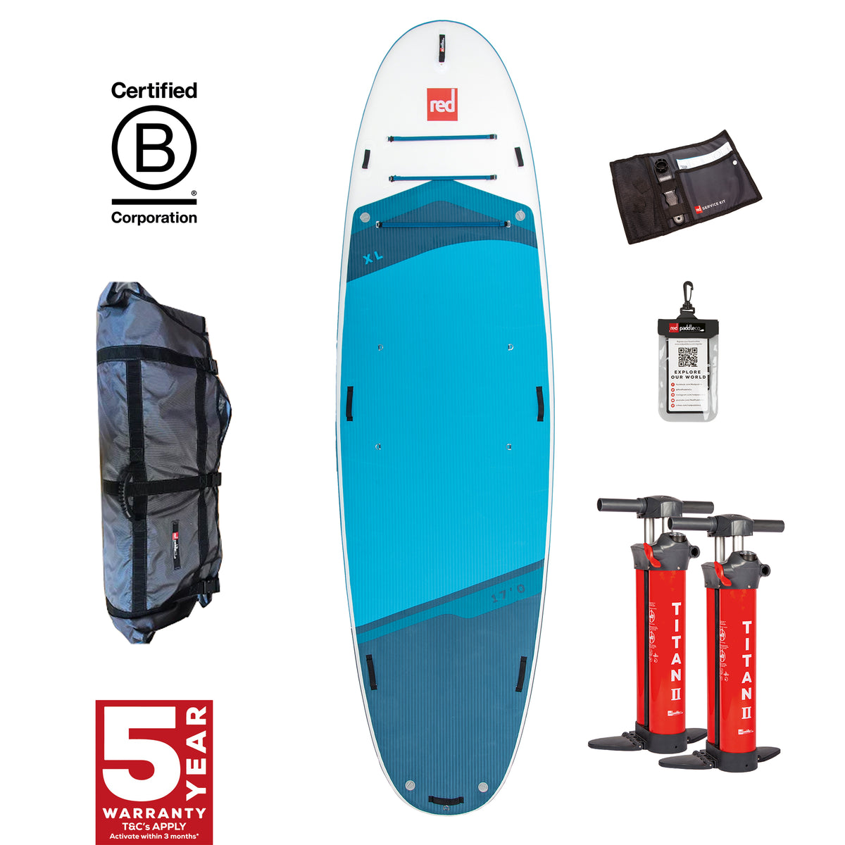 17'0" XL MSL Inflatable Paddle Board Package