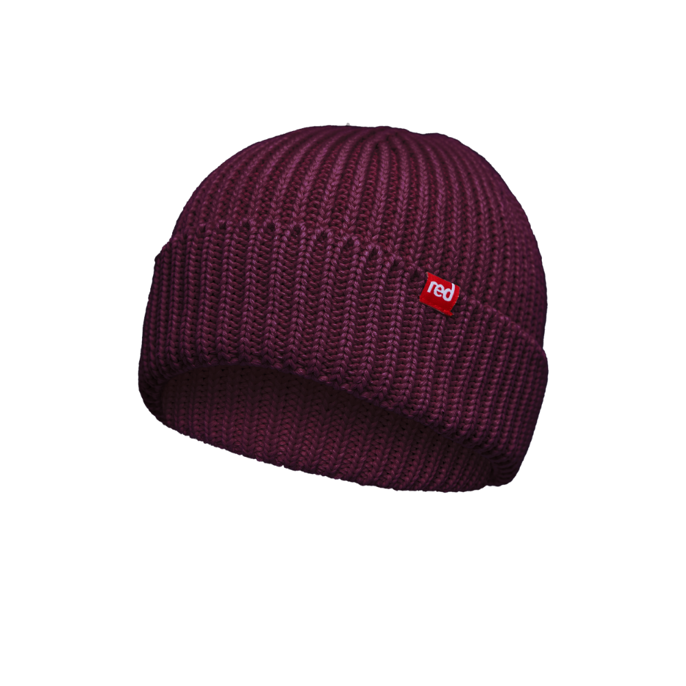 Flow Organic Cotton Beanie Hat - Rich Burgundy