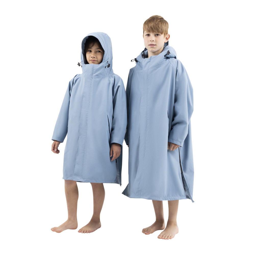 Kids’ Long Sleeve Dry Waterproof Changing Robe Alter EVO Pro - Alpine Blue