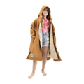 Kids’ Long Sleeve Dry Waterproof Changing Robe Alter EVO Pro - Caramel