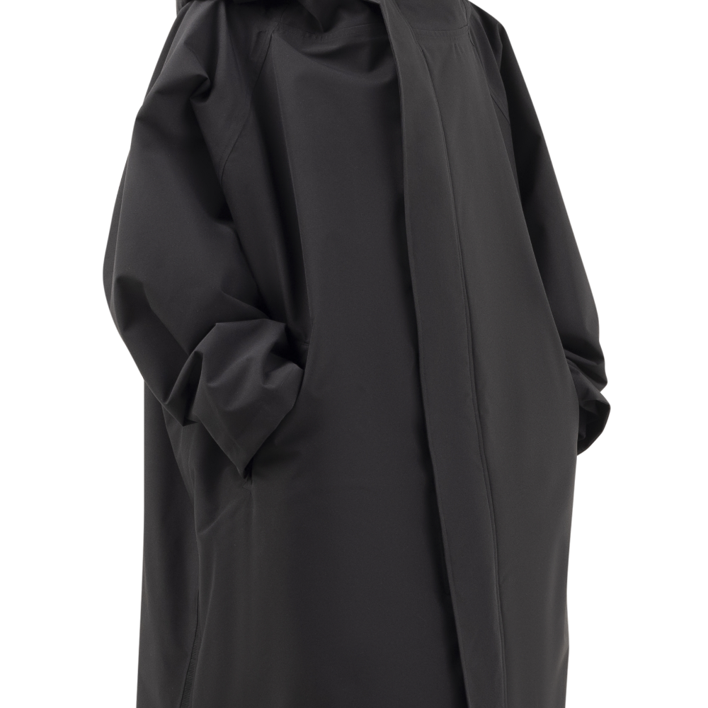 Kids’ Long Sleeve Dry Waterproof Changing Robe Alter EVO Pro - Stealth Black