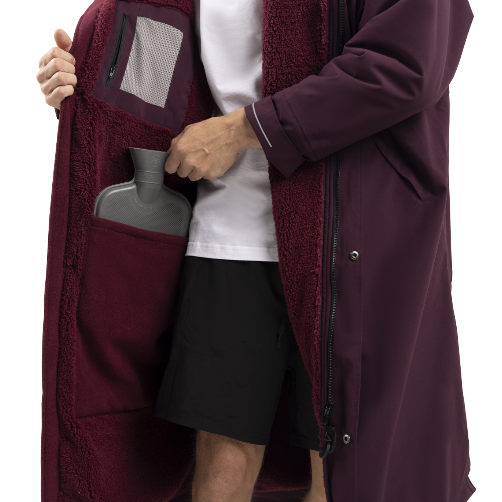 Men's Long Sleeve Dry Waterproof Changing Robe Alter EVO - Rich Burgundy