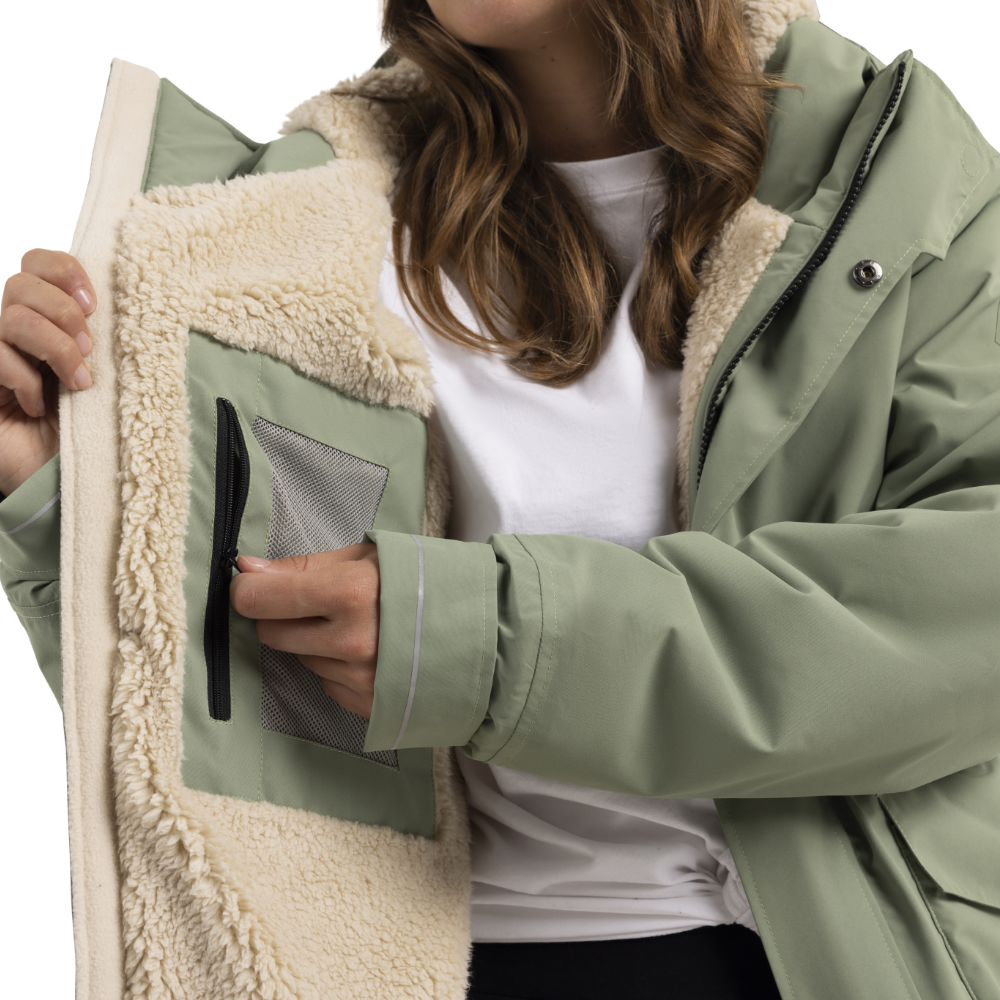 Women's EVO Pro Slimline Waterproof Parka Jacket - Sage Green