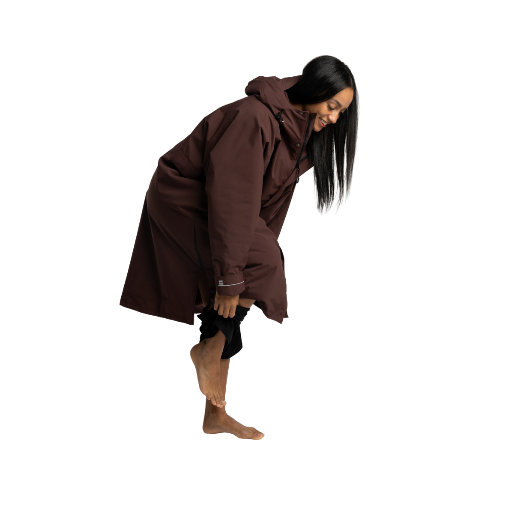 Women's Long Sleeve Dry Waterproof Changing Robe Alter EVO - Deep Chestnut