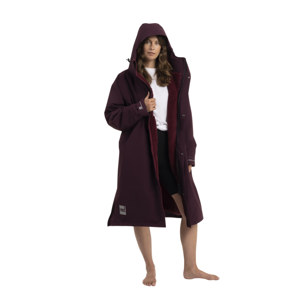 Women's Long Sleeve Dry Waterproof Changing Robe Alter EVO - Rich Burgundy