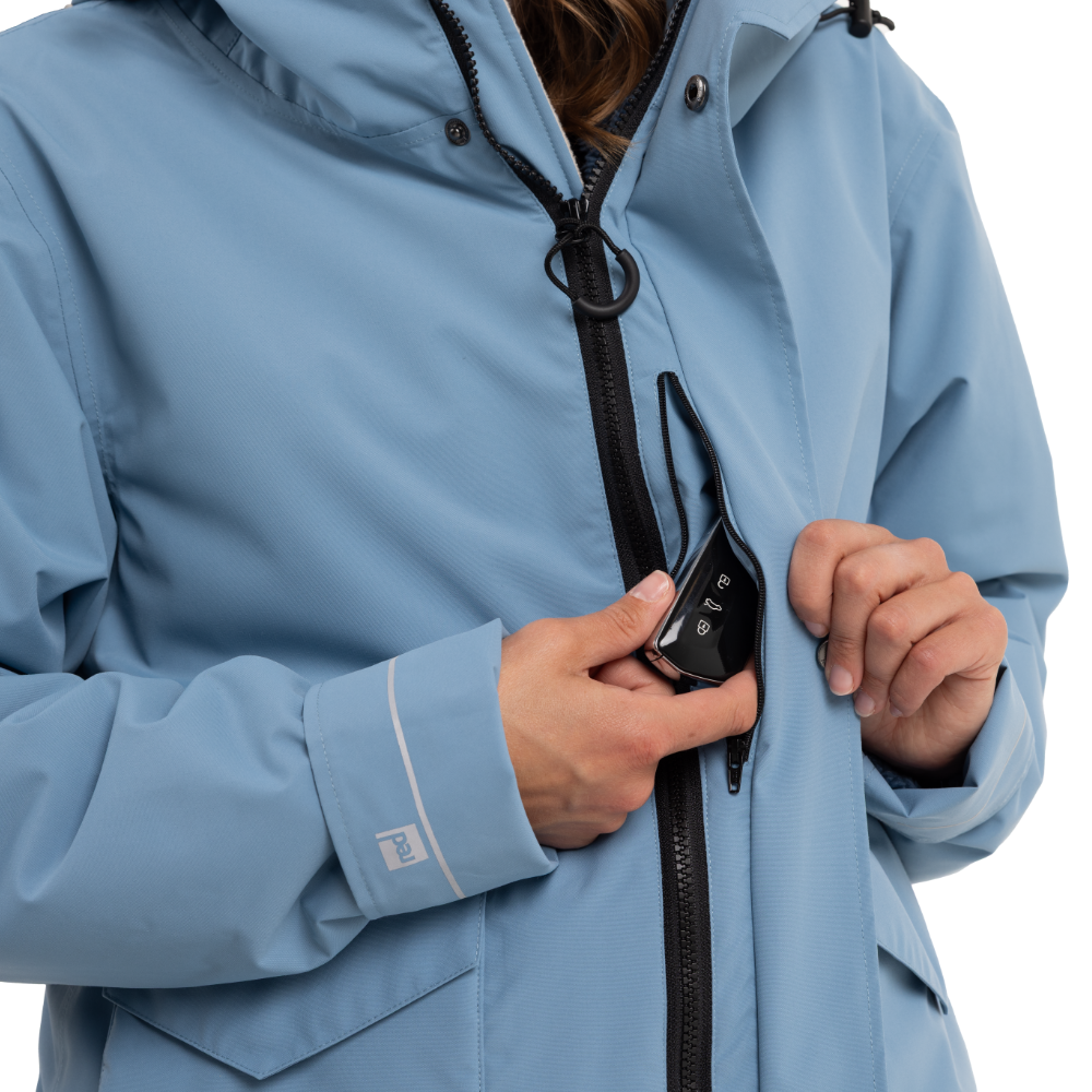 Women's EVO Pro Slimline Waterproof Parka Jacket - Alpine Blue