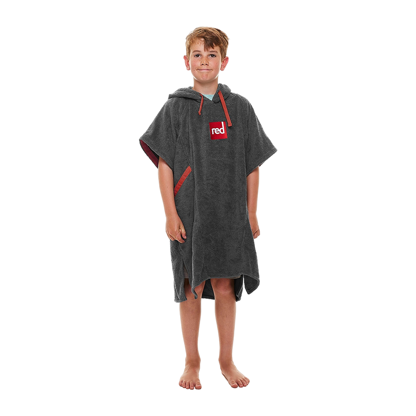 Kids Towelling Change Robe - Grey