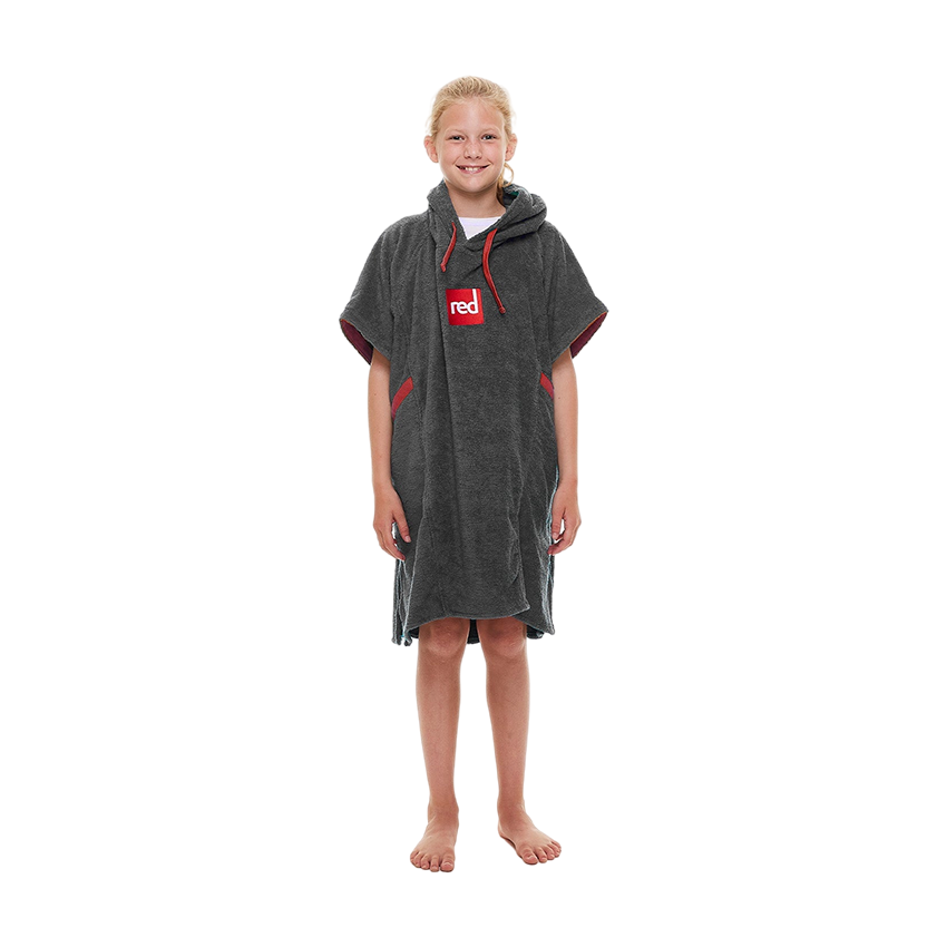 Kids Towelling Change Robe - Grey