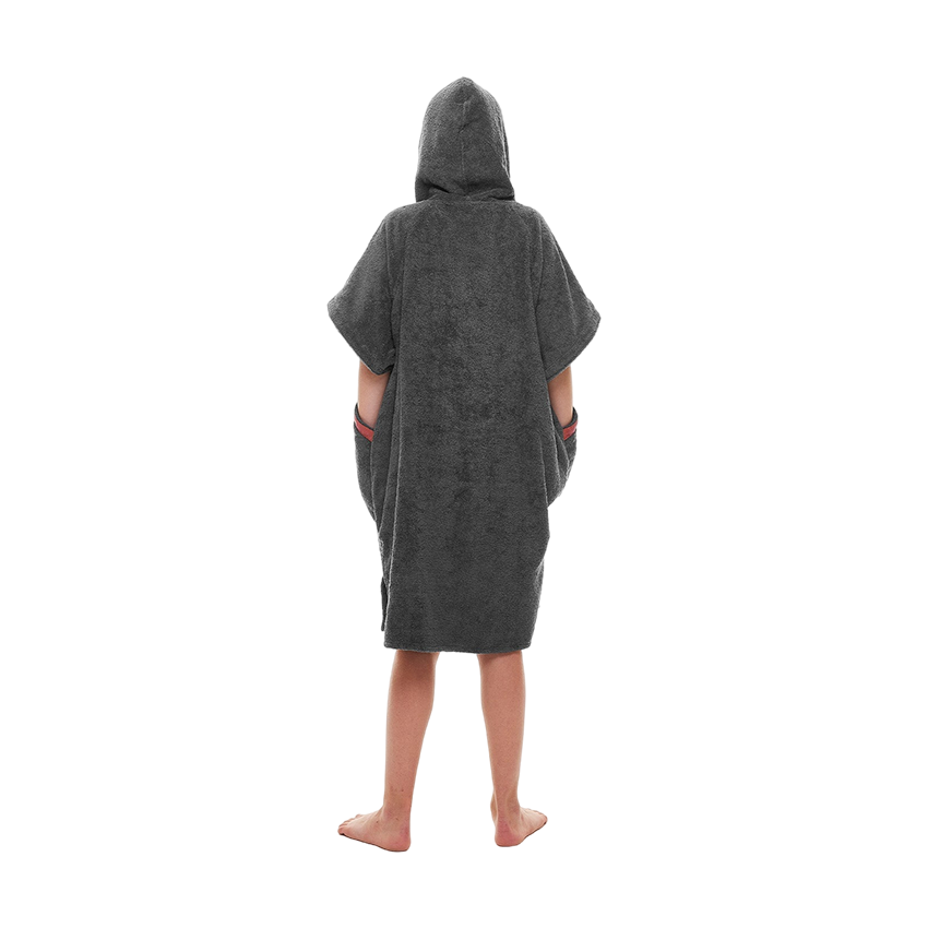 Kids Towelling Change Robe - Grey