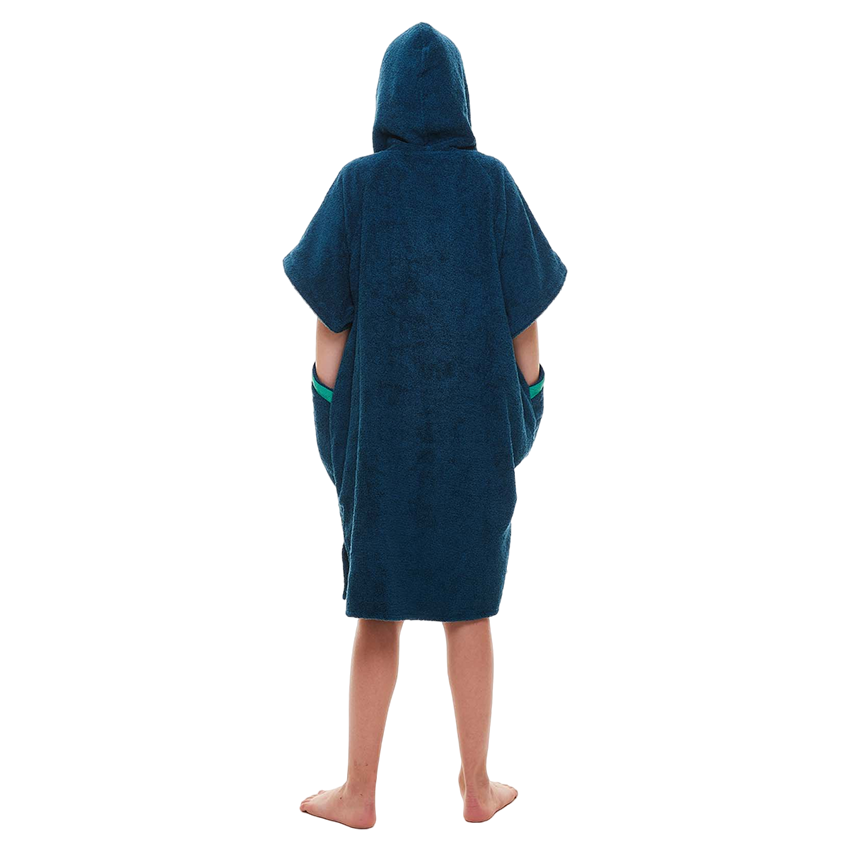 Kids' Towelling Change Robe - Navy