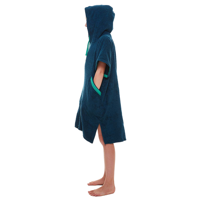 Kids' Towelling Change Robe - Navy