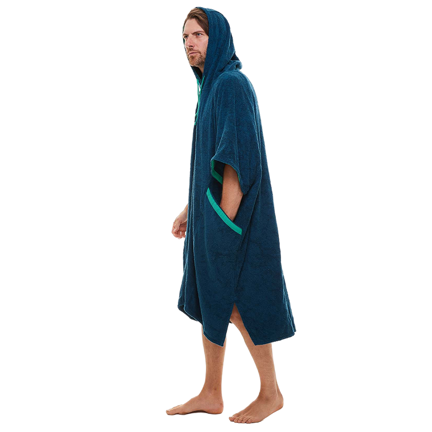 Men's Towelling Change Robe - Navy