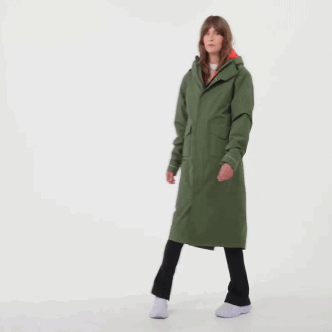 Women's EVO Pro Slimline Waterproof Parka Jacket - Forest Green