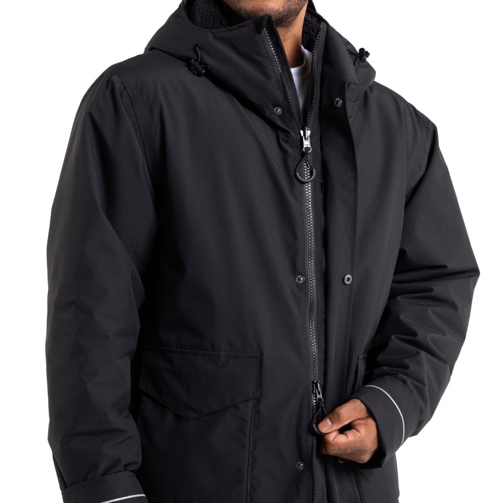 Men's EVO Pro Slimline Waterproof Parka Jacket - Stealth Black