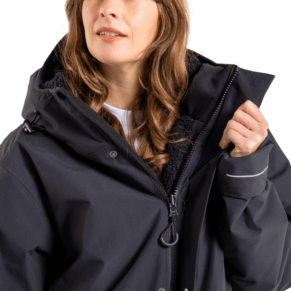 Women's EVO Pro Slimline Waterproof Parka Jacket - Stealth Black