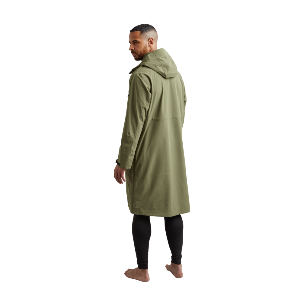 Men's Pursuit Waterproof Lightweight Changing Robe Jacket - Olive Green