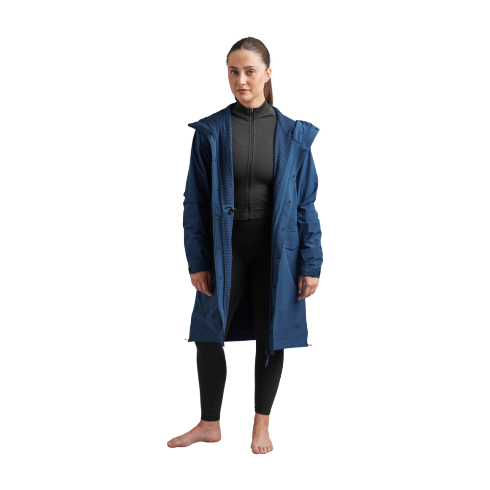 Women's Pursuit Waterproof Lightweight Changing Robe Jacket - Ocean Blue