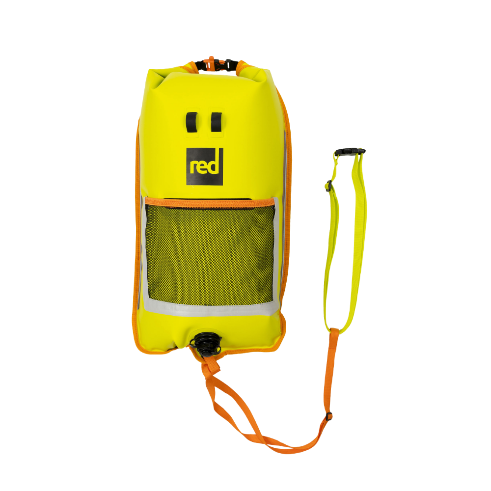 2-in-1 Reversible Swim Tow Float Dry Bag Backpack - Admiral Blue / Neon Yellow