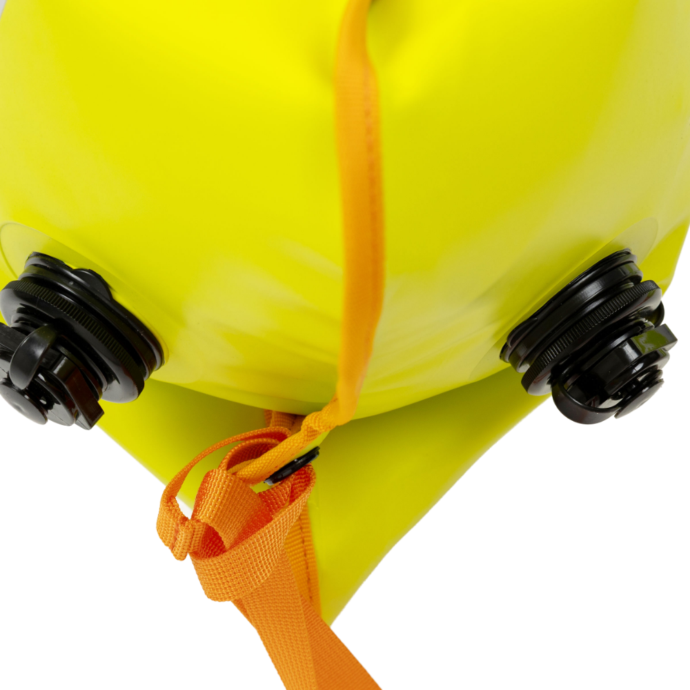 2-in-1 Reversible Swim Tow Float Dry Bag Backpack - Admiral Blue / Neon Yellow