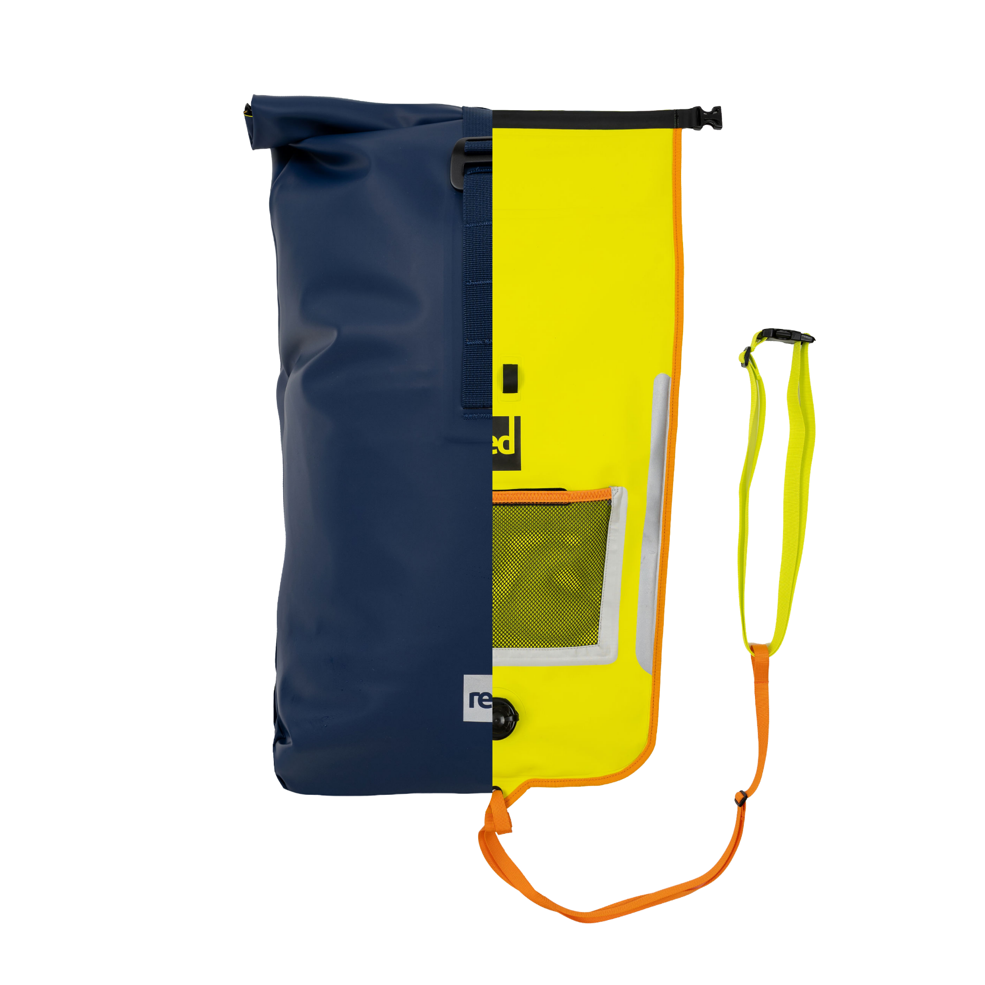 2-in-1 Reversible Swim Buoy Dry Bag Backpack - Admiral Blue / Neon Yellow