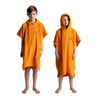Kids' Towelling Poncho Changing Robe - Bitter Orange