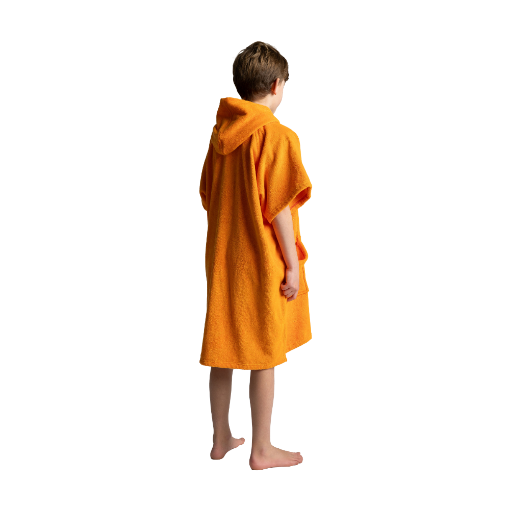 Kids' Towelling Poncho Changing Robe - Bitter Orange