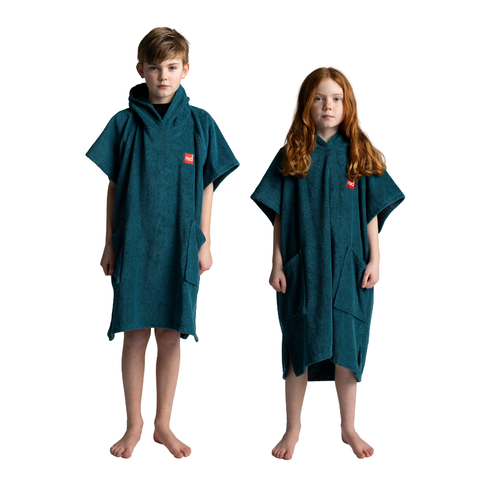 Kids' Towelling Poncho Changing Robe - Deep Teal