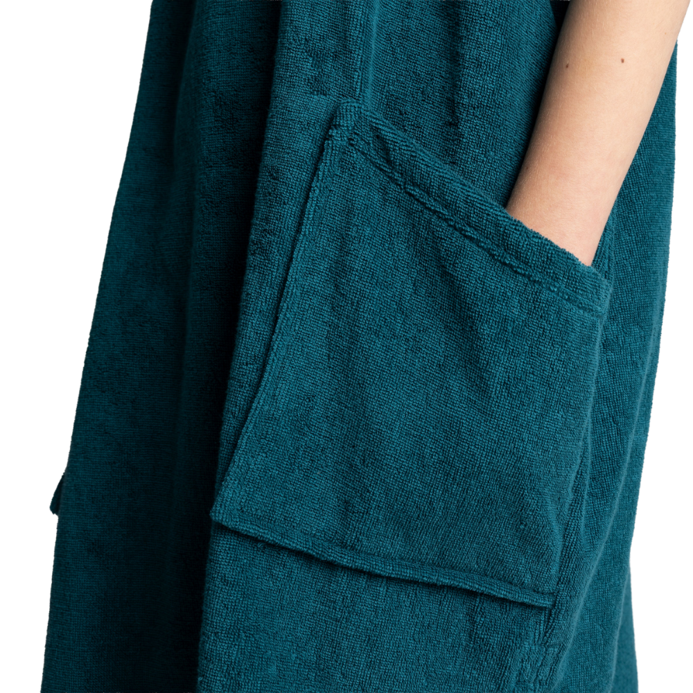 Kids' Towelling Poncho Changing Robe - Deep Teal
