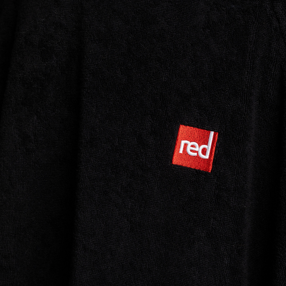 Men's Towelling Poncho Changing Robe - Stealth Black