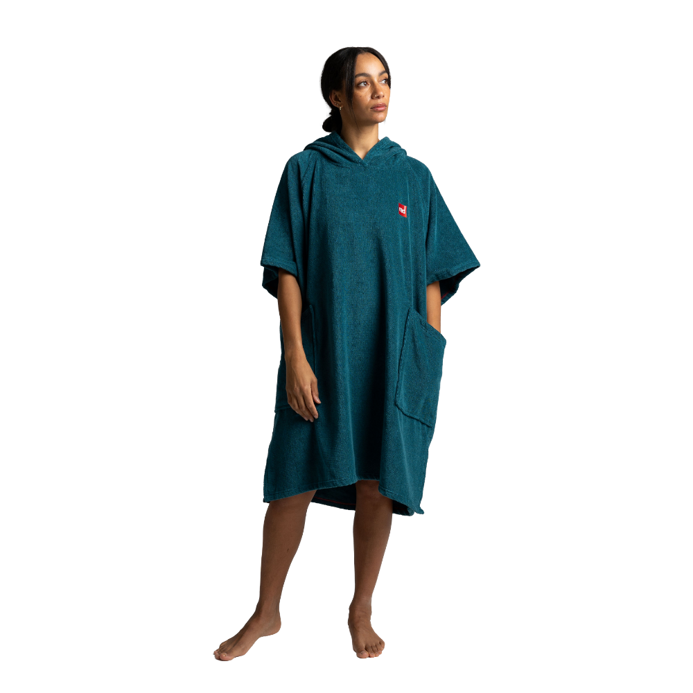 Women's Towelling Poncho Changing Robe - Deep Teal
