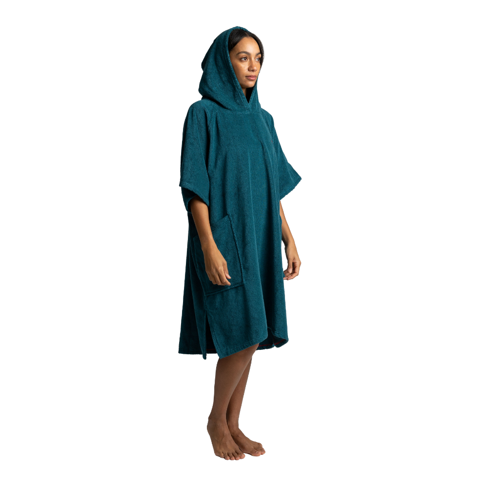 Poncho Robe Women's Towelling Poncho Changing Robe - Deep Teal – Red Equipment Canada