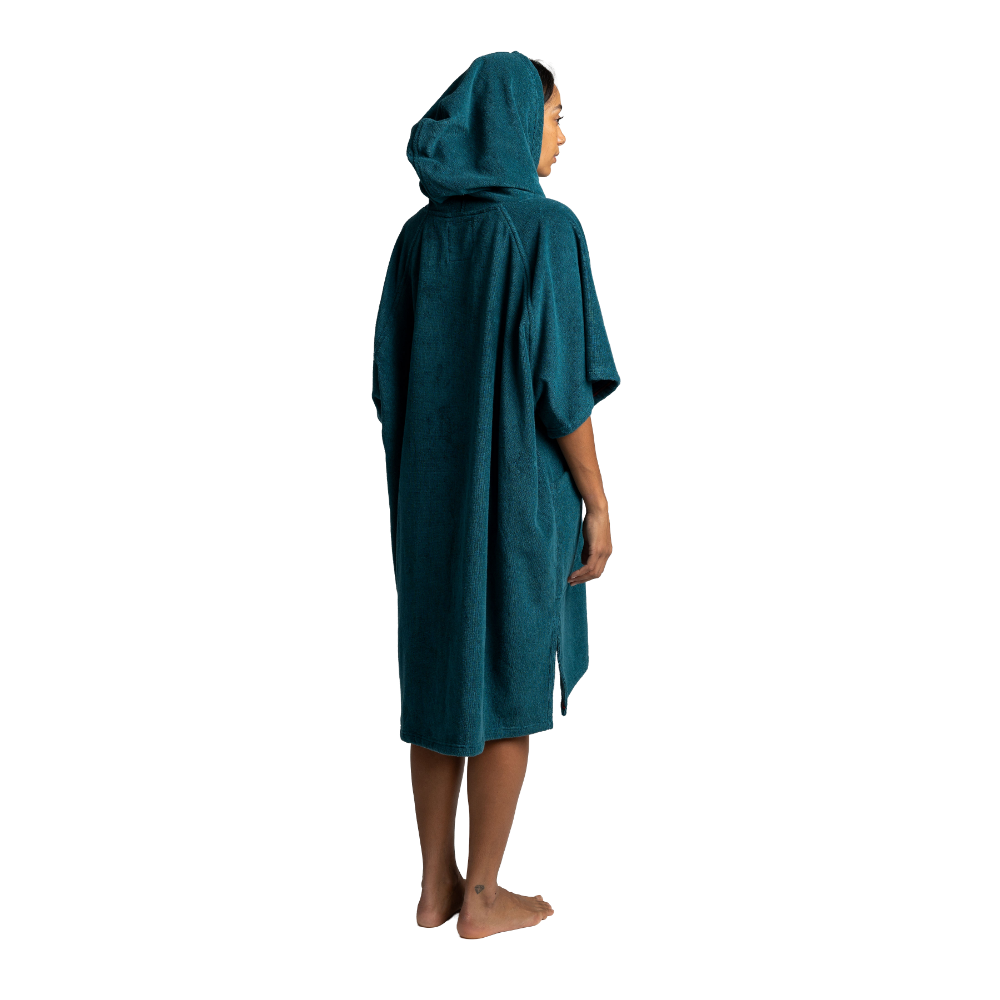 Women's Towelling Poncho Changing Robe - Deep Teal