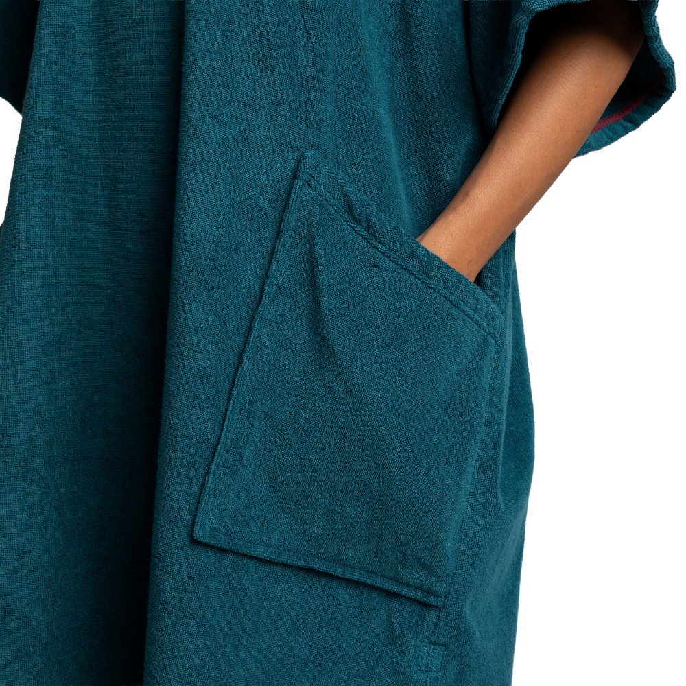 Women's Towelling Poncho Changing Robe - Deep Teal