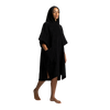 Women's Towelling Poncho Changing Robe - Stealth Black