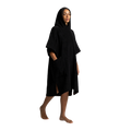 Women's Towelling Poncho Changing Robe - Stealth Black
