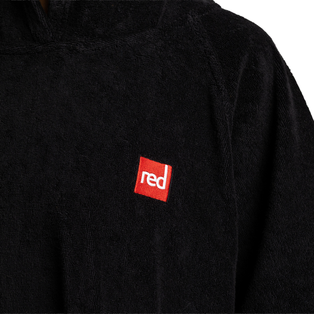 Women's Towelling Poncho Changing Robe - Stealth Black