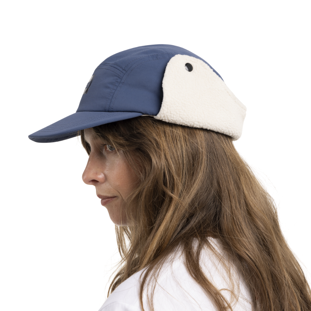 Fleece-Lined Peaked Trapper Hat - Admiral Blue