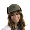 Fleece-Lined Peaked Trapper Hat - Forest Green