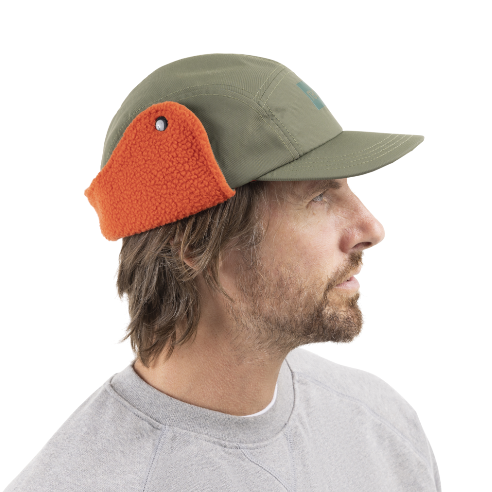 Fleece-Lined Peaked Trapper Hat - Forest Green