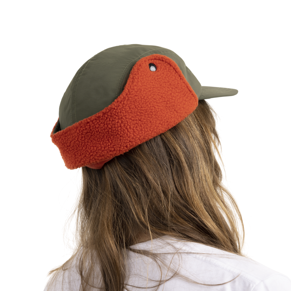 Fleece-Lined Peaked Trapper Hat - Forest Green