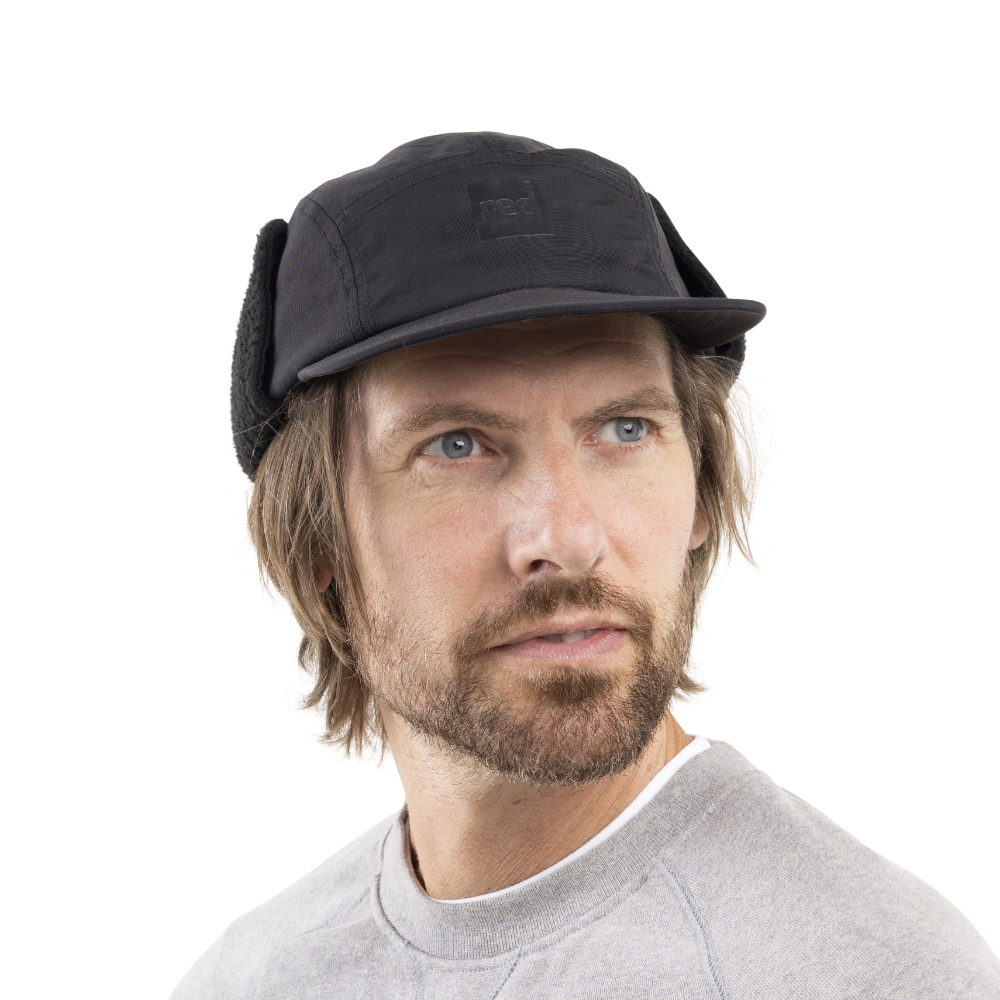 Fleece-Lined Peaked Trapper Hat - Stealth Black